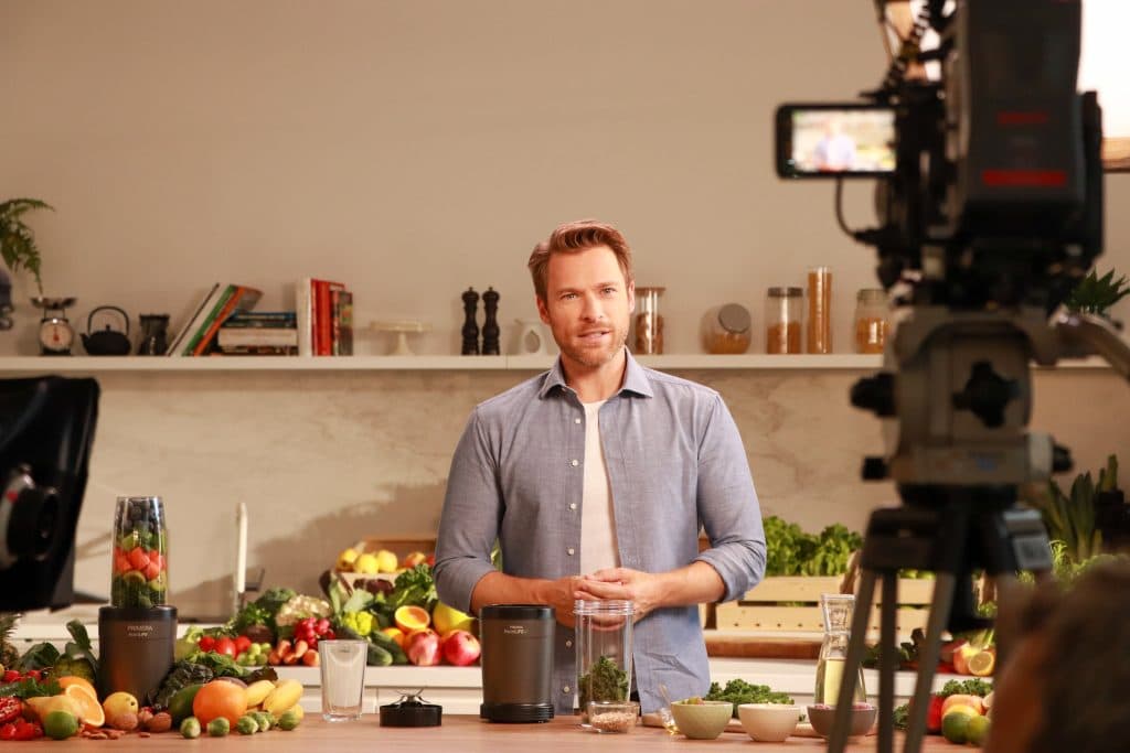 James Green - presenter, Nutri Life James Green filming in Slovenia